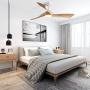 Sofucor Ceiling Fan 52 Inch Wood Ceiling Fan with Lights Remote Control Dimmable Light Reversible DC Motor Modern Ceiling Fan for Kitchen Bedroom Basement Dining Living Room Light Wood