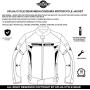 ALPHA CYCLE GEAR BREATHABLE BIKERS RIDING PROTECTION MOTORCYCLE JACKET MESH CE ARMORED (BLUE MOON, SMALL)