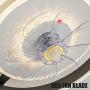 ATELANGE Crystal Dimmable Household Fan Ceiling Light 3 Colors 3 Speeds Household Ceiling Fan With Lights With Remote Control Timing Function Low Profile Fan Ceiling Light Pure Copper Motor For Bedroo