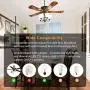 Smart WiFi Ceiling Fan Remote Control Kit with Light Dimming, Universal Fan Speed Light Dimmer Switch Wifi Controller Works with Alexa Google Phone APP Control, 53T Remote 28R Receiver Kit Replacement