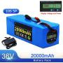 Wnicek 36V 20000mAh Lithium-ion Battery Pack 10S 5P 20AH E-Bike Lithium Battery Fit for 500W 350W 250W 200W Motor with BMS and Charger for Ebike Tricycles Electric Tools Scooters