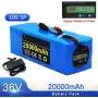 Wnicek 36V 20000mAh Lithium-ion Battery Pack 10S 5P 20AH E-Bike Lithium Battery Fit for 500W 350W 250W 200W Motor with BMS and Charger for Ebike Tricycles Electric Tools Scooters