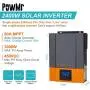 PowMr 2400W Solar Inverter 24V to 230V, Off Grid Pure Sine Wave Power Inverter Bulit in 80A MPPT Charger, Max PV 3000W 450V Input, fit for 24V Lead-Acid/Lithium Battery