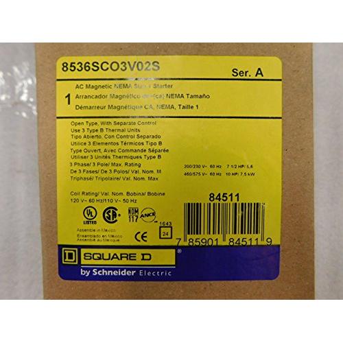 SQUARE D BY SCHNEIDER ELECTRIC 8536SCO3V02S MAGNETIC MOTOR STARTER