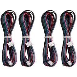 R REIFENG 4pcs 2M Motor Connector Cables XH2.54 4pin to XH2.0 6pin White Terminal Paralled Motor Wires for 3D Printer Stepper Motor Extension Cable