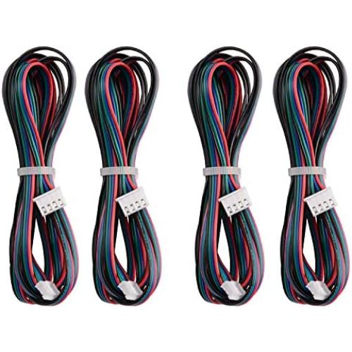 R REIFENG 4pcs 2M Motor Connector Cables XH2.54 4pin to XH2.0 6pin White Terminal Paralled Motor Wires for 3D Printer Stepper Motor Extension Cable