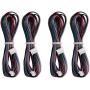 R REIFENG 4pcs 2M Motor Connector Cables XH2.54 4pin to XH2.0 6pin White Terminal Paralled Motor Wires for 3D Printer Stepper Motor Extension Cable