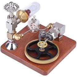 Teerwere Stirling Engine Motor Piston Stirling Engine Model Speed Control External Combustion Engine Steam Engine Science Education Equipment Birthday Gift (Color : Silver, Size : One Size)