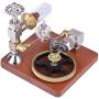 Teerwere Stirling Engine Motor Piston Stirling Engine Model Speed Control External Combustion Engine Steam Engine Science Education Equipment Birthday Gift (Color : Silver, Size : One Size)