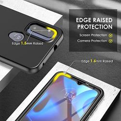 for Moto G Pure Phone Case: Protective Rugged Silicone Cover - Drop Full Protection Shockproof - Durable Aesthetic Matte Cases for Motorola Moto G Pure - Slim Cute Girly Phone Case (Black)
