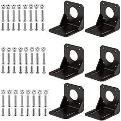 Stepper Motor Mounting Bracket, 6pcs Steel Motor Mounting Nema17 Bracket, with Mounting Screws