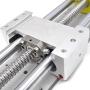 Electric Linear Stage Actuator Travel Length 300mm Ballscrew 1605 Double Optical Axis Linear Rail Guide Slide Stage C7 with Nema23 Motor for DIY CNC Router Controller