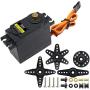 diymore Black ROT3U 6DOF Aluminium Robotic Clamp Claw Kit with MG996R Servos and 25T Metal Disc Horns