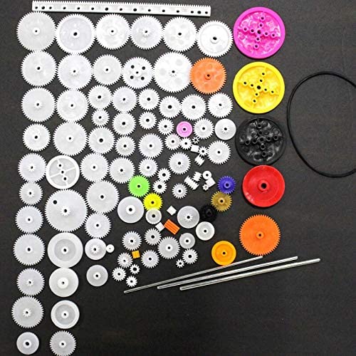 Vehicles-OCS 1pack Plastic Motor Gear Single Double Gearbox Rack Pulley Worm Toy Parts for DIY Robot Car Model 4WD Scientific Experiment