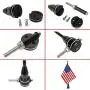 E-Most Motorcycles American Flag, US Military Army Flags Holder Brackets Flagpole Fit 1/2 Luggage Rack for Harley Davidson Goldwing Honda CB VTX CBR Yamaha