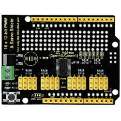 KEYESTUDIO 16-Channel 12-bit Servo Motor Driver Board I2C Interface for Arduino R3 Controller