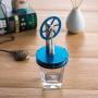 DORAMI Low Temperature Stirling Engine Stainless Motor Steam Heat Education Model Toy Kit (Blue)