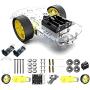 Arduino Compatible Robot Chassis:✨ Comes with Optical Wheel Encoders/Speed Sensors ✨ for Any Small DIY Robot Project. Great Platform / Chassis for Arduino, Raspberry Pi, 2WD Acrylic Chassis