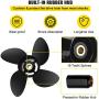 VEVOR Outboard Propeller, Replace for OEM 48-8M8026630, 4-Blade 10.3