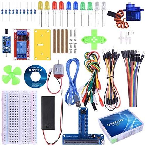 STARTO for BBC Micro:bit Starter Kit with Free Tutorial, Inventors Kit Includes Expansion Board, SG90 Servo, Sensor Kit, Battery Holder, Relay for Classroom Teaching DIY Kids Beginners and Projects