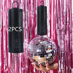 2Pcs Rotating Motor, Small Hanging Display Battery Spinning Motor for Disco Ball Wind Spinner Mobile Billboard Indoor/Outdoor Operated 28 RPM Rotating Motor Multi-Purposes Motor (Spinner motor x2)