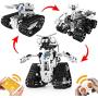 YESHIN STEM Projects for Kids Ages 8-12, 3-in-1 Remote Control Building Sets Tracked Car/Robot/Tank for Boys Age 8+, Ideal Engineering Science Learning Kit Birthday Gift for Kids (606pcs)