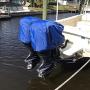 STHang-D Outboard Motor Cover,Waterproof Boat Motor Covers,Heavy Duty Boat Engine Hood Covers,Outboard Engine Cover Fits Motor Up to 10Hp/20Hp/60Hp/150Hp (Blue, M: Up to 20HP)