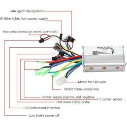 Omabeta Electric Controller Set, 36/48V 250/350W Universal Scooter Motor Controller Kit LCD Display Panel for Tricycles for Electric Vehicles