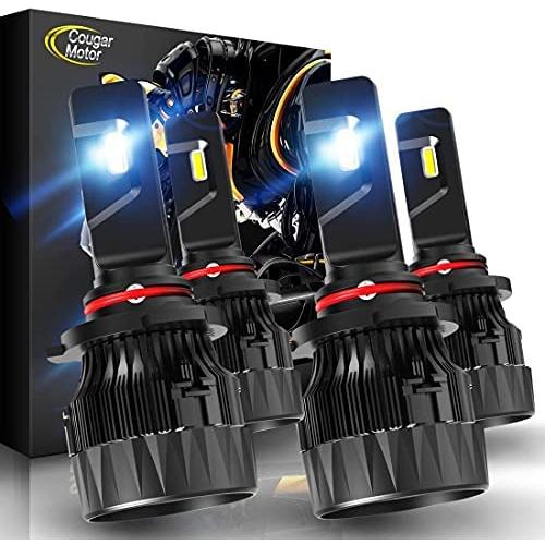 Cougar Motor X-Small 9005 + 9006 LED Bulb, Combo (2 Sets) 16000LM 6500K All-in-One Conversion Kit - Cool White - Halogen Replacement