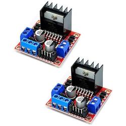 L298N motor driver controller board module, dual H-bridge robot stepper motor control, used for Arduino smart car power supply UNO MEGA R3 Mega2560 (2PCS)