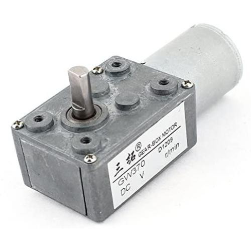 DC 12V 0.1A 0.6RPM Low Speed 25KG.cm High Torque Reducing Gearbox DC Worm Gear Motor