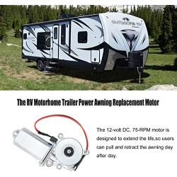 373566 RV Power Awning Motor 12-Volt DC 75-RPM, with Single 2-Way Connector, Compatible with Solera Power Awning Power Awning Replacement Motor