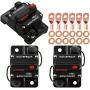 Hamolar 3 Pack 100 Amp Circuit Breaker Manual Reset Car Marine Trolling Motors Boat ATV Manual Power Protect for Audio System Fuse 12V-48VDC