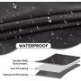 Outboard Motor Cover Boat Motor Cover with 600D Heavy Duty Oxford Fabric Extra Double PU Coating, Outboard Motor Engine Cover Waterproof Fit for Motor 60-90 HP Black