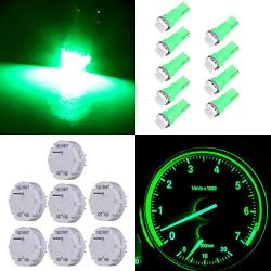 7 Pack Stepper Motors X27.168 Instrument Repair Speedometer Gauge Cluster W/9 Pack Green T5 Wedge Bulbs