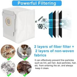 12 Pack Dust Bags Compatible with iRobot Roomba i7 i7+ E5 E6 S9 S9+ I & S Series Vacuum Bag Dedicated Replacement Dust Bags Clean Replacement Parts