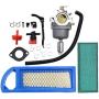 Carbhub 791858 Carburetor Replacement for Briggs & Stratton 792358 791858 794572 799727 698620 793224 697190 697141 14hp 15hp 16hp 17hp 17.5 HP 18hp Craftsman Lawn Tractor Mower with Air Fuel Filter