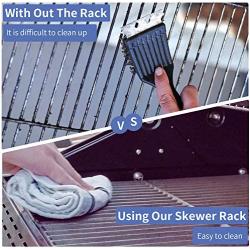 Begatter Skewers Holder, Stainless Steel Shish Kabob Rack for Grill, 14.8