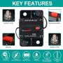 200 Amp Waterproof Circuit Breaker,with Manual Reset,12V-48V DC, for Car Marine Trolling Motors Boat ATV Manual Power Protect and Automotive Marine Boat Audio System Protection