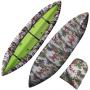 Dulcii Universal Camouflage Kayak Canoe Boat Waterproof UV Resistant Dust Storage Cover Shield, 6 Size to Choose (4.5-5.0m/14.7-16.4ft)