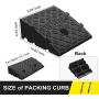 2Pack Curb Ramp Black Color with one Large Hose Hook, Portable Lightweight Heavy Duty Plastic Driveway Curb Ramps for Low Cars,Motorcycle Ramp,Curb Ramps (4.33 inch High)