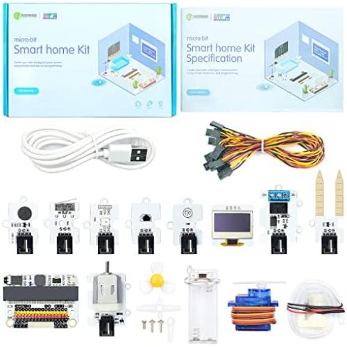 ELECFREAKS microbit Smart Home Kit for Kid Micro:bit Sensor Starter Kit Octopus Series Sensor, DIY Programming STEM kit with Basic Coding Electronics Modules and Wiki Tutorial(Without Micro:bit)