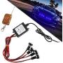 Yifengshun Super Bright 4 in 1 18MM Blue LED Eagle Eye Strobe Warning Light DRL Daytime Running Reversing Light With Wireless Remote Control for Car Truck Motorcycle DC12V