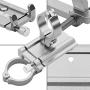 Kingsea Aluminium Bike Phone Mount Holder Motorcycle Phone Mount for Handlebar Accessories Compatible with iPhone 12 12 Pro Max 11, Galaxy and Other 4.7-6.8 Inches Cellphones - Silver