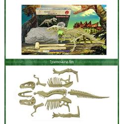 JCT Dinosaur Dig Toy Dinosaur Excavation Kit for Kids, Bones Fossil of T Rex 3D Skeleton Dinosaur Excavation Kit Tyrannosaurus Kid’s Science Education DIY Toys Gift (T Rex)