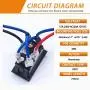 mankk Reverse Polarity Momentary Rocker Switch 12V DC 20A 6 Pin DPDT (ON)-Off-(ON) Rv Jack Motor Control Switch with Jumper Wire for 5th Wheel Tongue Trailer KCD2-7-223-6PIN-X