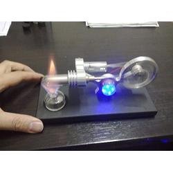 Sunnytech Hot Air Stirling Engine Education Toy Electricity Power Generator LED (FD03M)