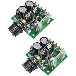 2 Pack 10A 12V-40V DC Motor Speed Controller 12V 24V PWM Variable Speed Regulator Governor Switch With Speed Control Knob for Arduino