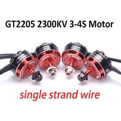 Vehicles-OCS 4pcs GT2205 2205 2300KV Brushless Motor 3-4S Single Strand Wire for ZMR250 Robocat 270 Nova 235mm FPV Racing Quadcopter - (Color: 1pcs CW)