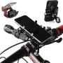 Bike & Motorcycle Phone Mount Aluminium Bicycle Handlebar Phone Holder with Action Camera Mount Compatible with GoPro Camera Models,Compatible with iPhone 11 Pro Max Galaxy S20 (Black)